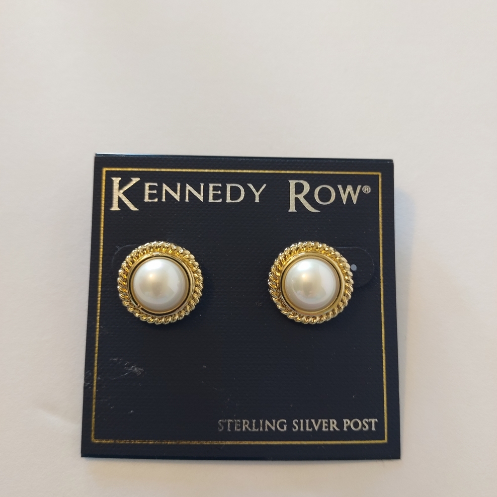 Gold and Pearl Earrings